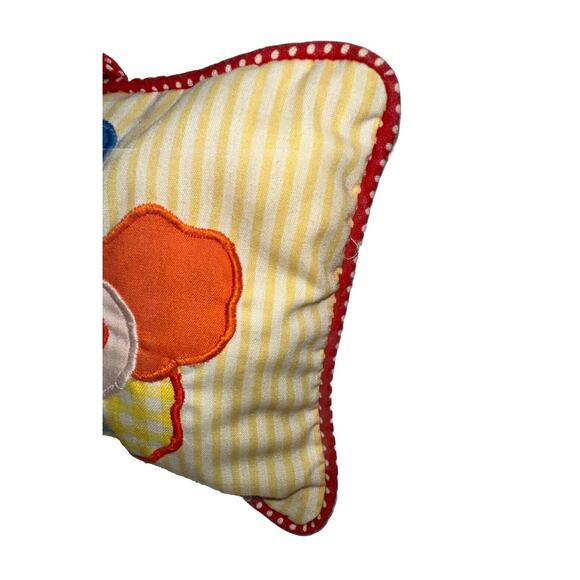 VTG House Of Hatten Music Box Yellow White Red Baby Hanging Pillow Clown - Picture 3 of 4